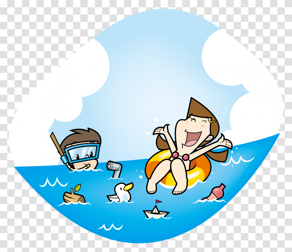 Ducks Clipart Swimming, Label, Oars, Paddle Transparent Png