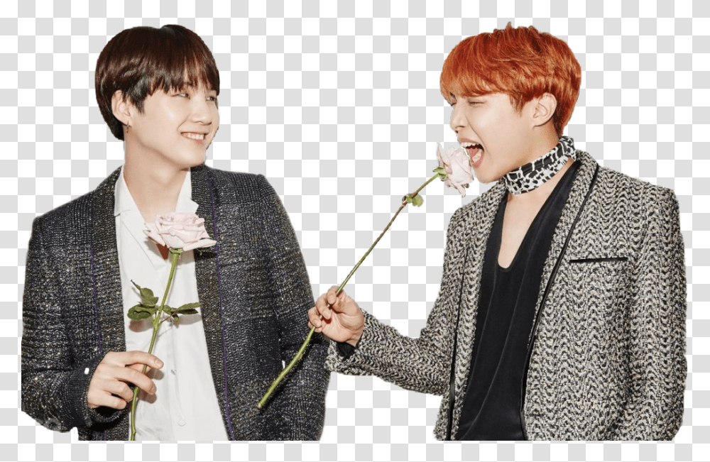 Duet Clipart Otsukare Song Suga And Jhope Cover, Person, Suit, Plant Transparent Png