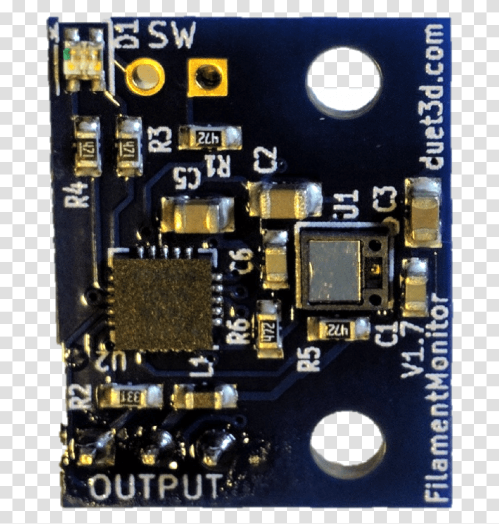 Duet Laser Filament Monitor Electronic Component, Electronic Chip, Hardware, Electronics, Computer Transparent Png