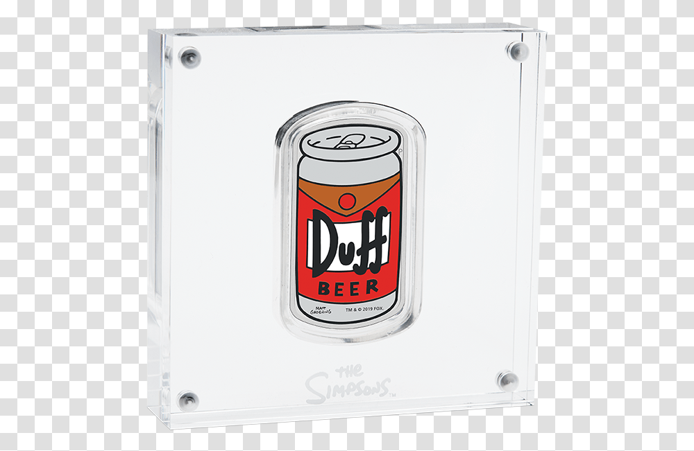 Duff Beer 2019 1oz Silver Proof Coin Product Photo Duff Beer 2019 1oz Silver Coin, Lager, Alcohol, Beverage, Label Transparent Png