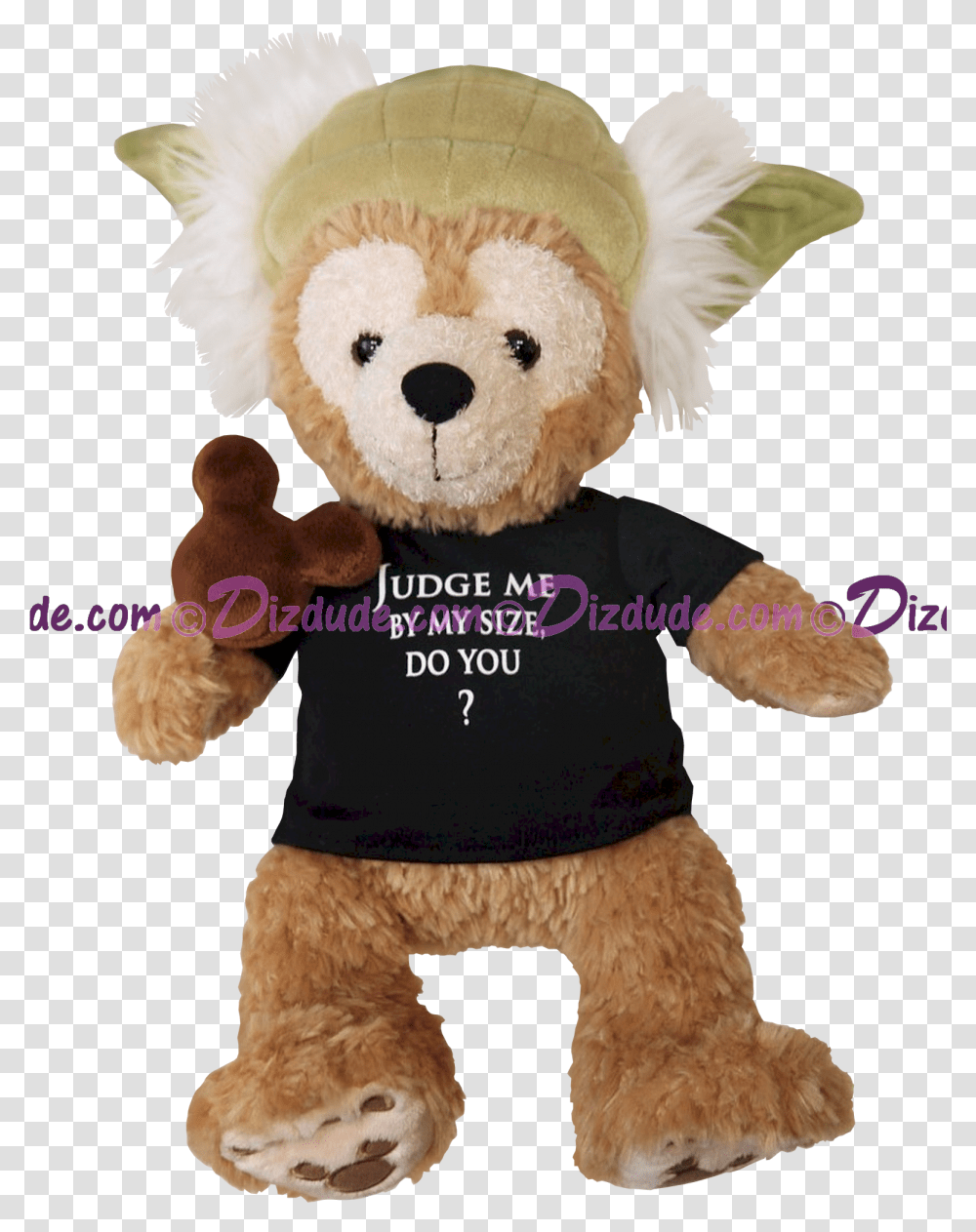Duffy As Yoda Bear With Chocolate Mickey Ears Icecream Yoda Bear, Toy, Teddy Bear, Plush Transparent Png