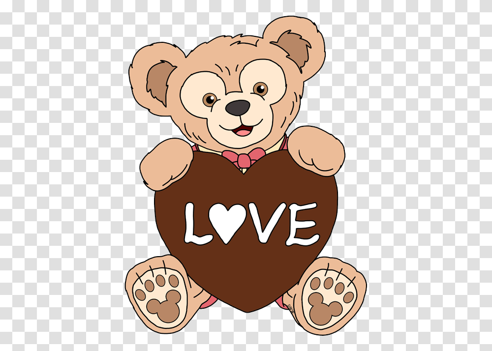 Duffy Chocolate Heart Duffy And Friends Clipart Cartoon, Toy, Teddy Bear, Plush Transparent Png