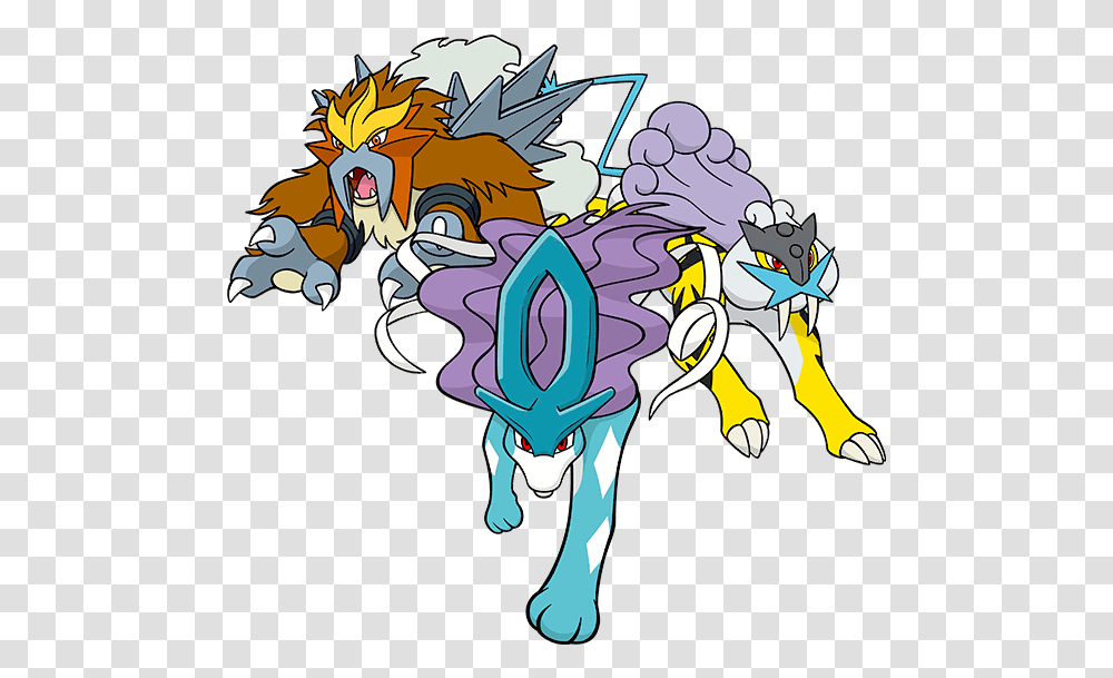 Dugtrio Raikou Entei & Suicune Cartoon 2511845 Pokemon Three Legendary Dogs, Graphics, Doodle, Drawing, Comics Transparent Png