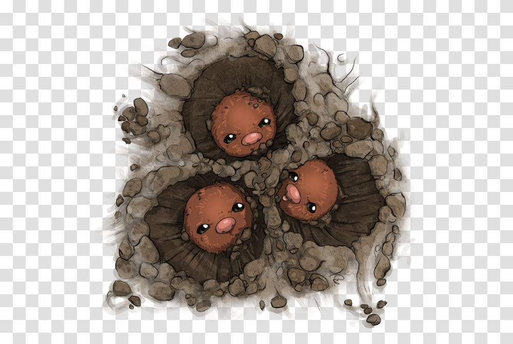Dugtrio Used Dig By Scowlingelf Cake, Painting, Animal, Toy Transparent Png