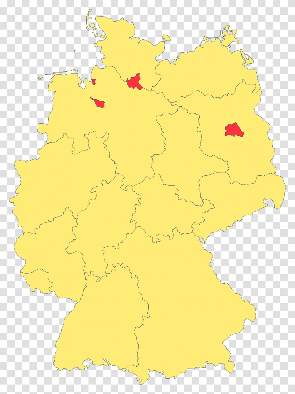 Duitsland Kaart Met Deelstaten, Map, Diagram, Atlas, Plot Transparent Png