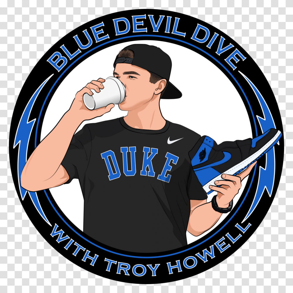 Duke Blue Devil Clipart, Person, Beverage Transparent Png