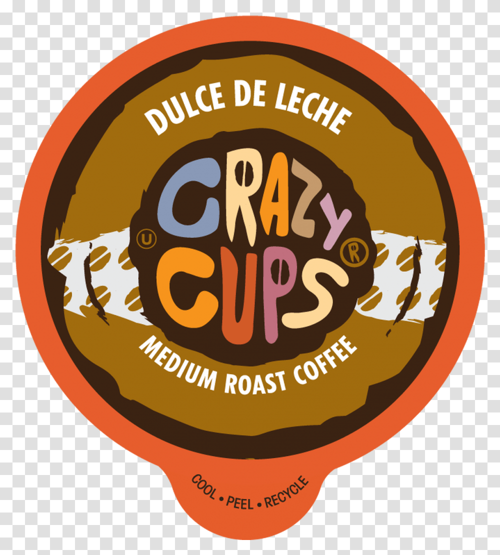 Dulce De Leche Flavored Coffee By Crazy Cups Illustration, Logo, Symbol, Lager, Alcohol Transparent Png