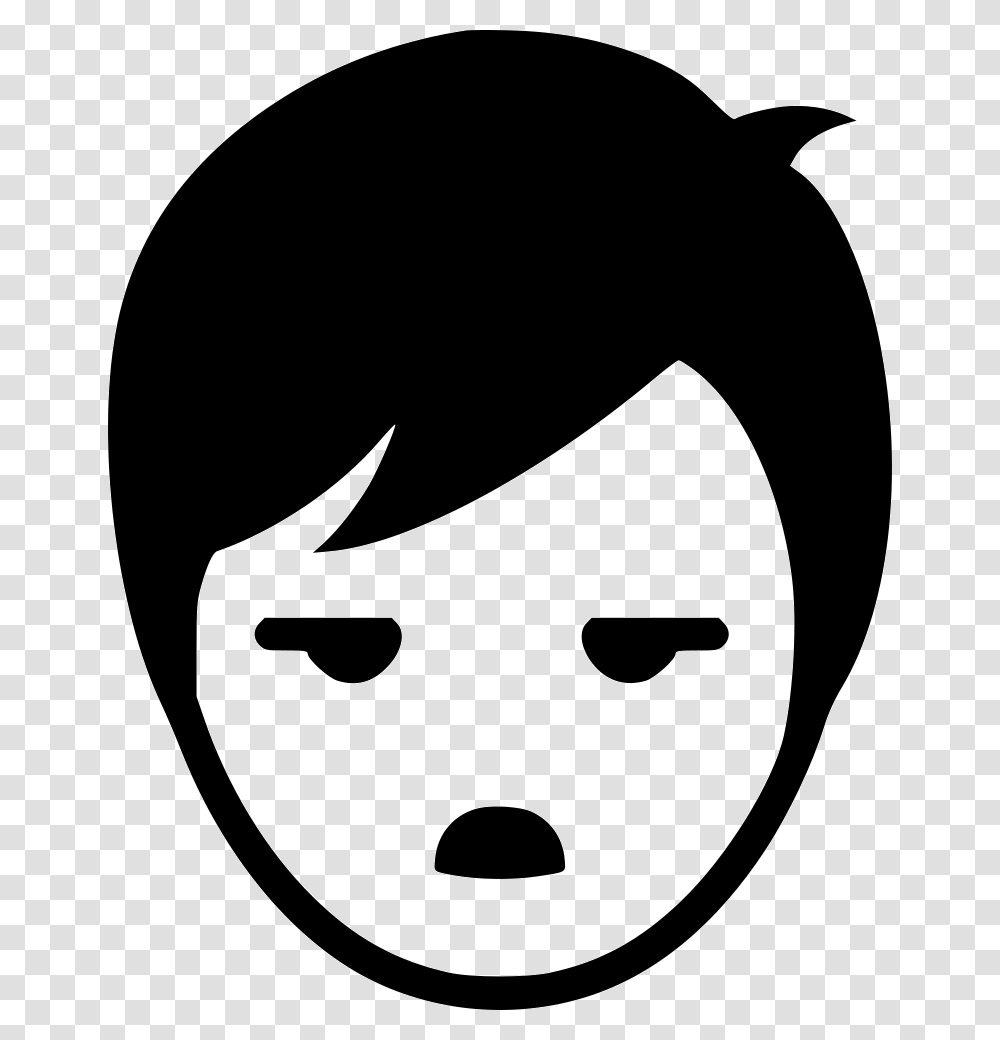 Dull Glare Boy Man Icon Free Download, Stencil, Mask Transparent Png