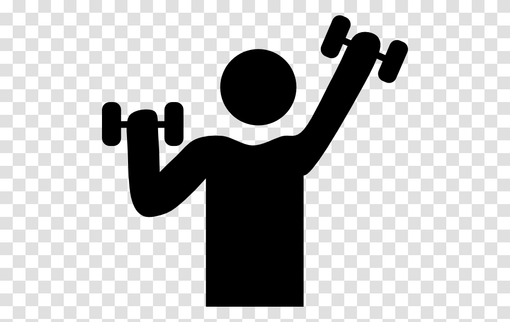 Dumbbell Banner Free Download Free Download On Unixtitan, Person, Stencil, Hammer, Silhouette Transparent Png