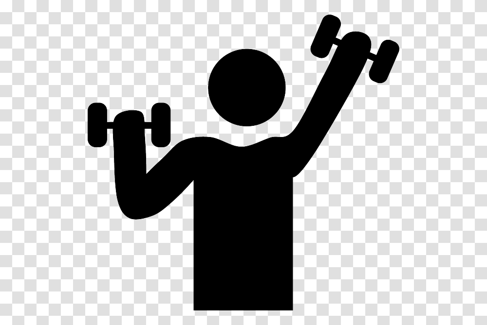 Dumbbells, Person, Stencil, Silhouette, Hammer Transparent Png