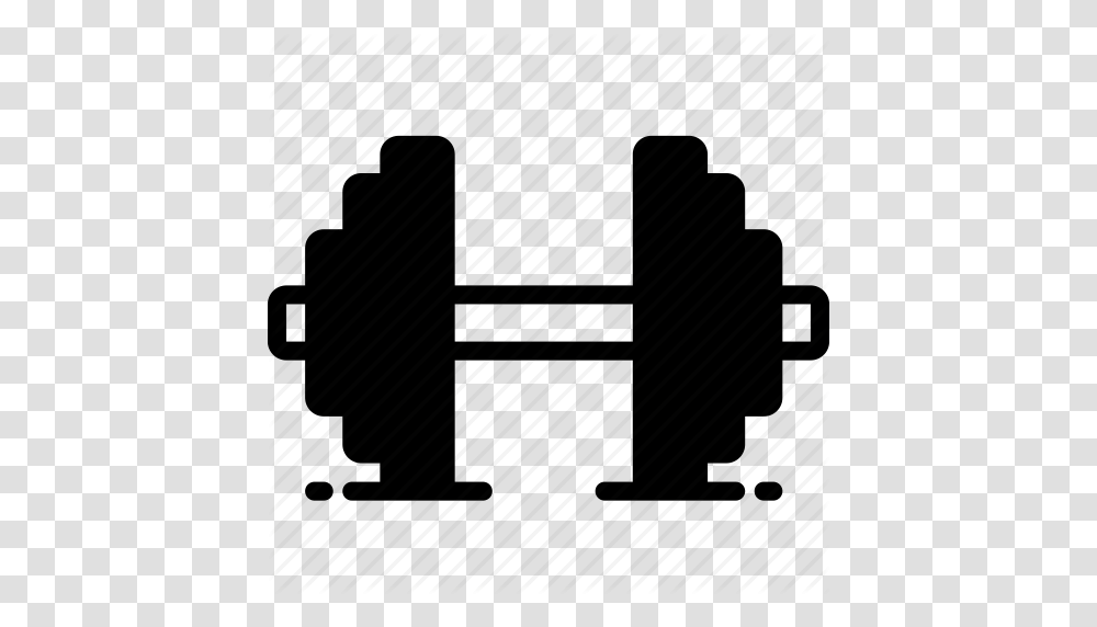 Dumbell Equipment Fitness Gym Health Lift Weight Icon, Piano, Leisure Activities, Musical Instrument, Cushion Transparent Png