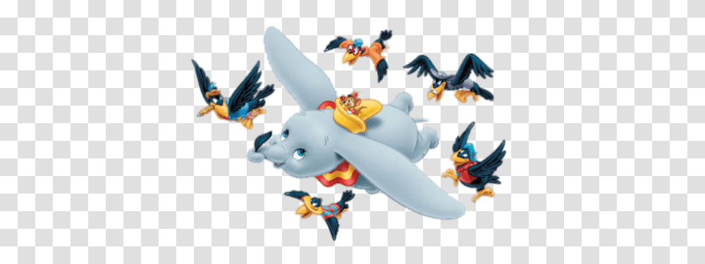 Dumbo Flying With Birds, Animal, Angry Birds, Person Transparent Png