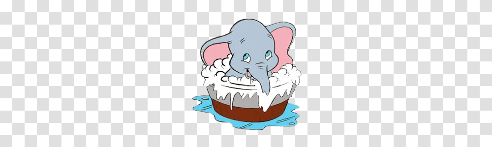 Dumbo In Bath Tub, Cake, Dessert, Food, Mammal Transparent Png