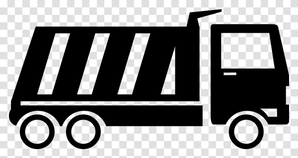 Dump Truck Black And White Clipart Dump Truck Icon, Van, Vehicle, Transportation, Moving Van Transparent Png