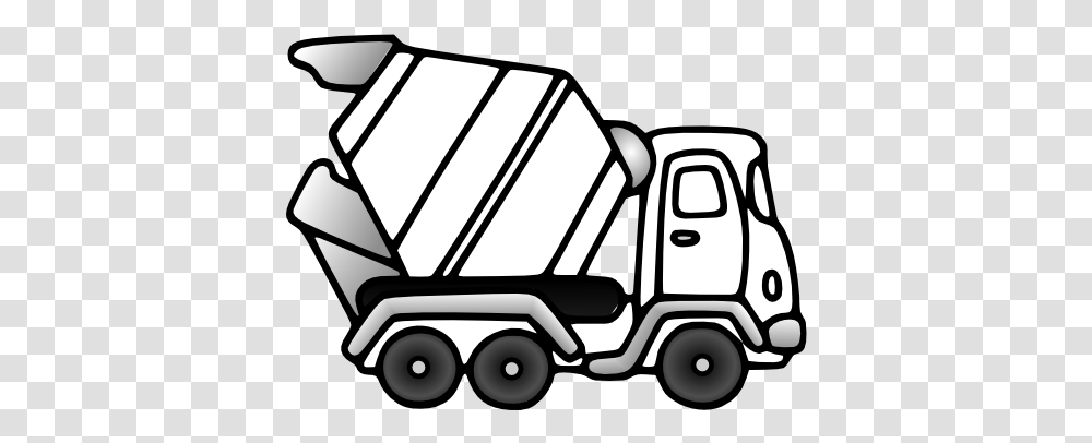 Dump Truck Clipart Black And White Black And White Clip Art Trucks, Lawn Mower, Tool, Vehicle, Transportation Transparent Png