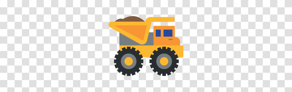 Dump Truck Icon Myiconfinder, Tractor, Vehicle, Transportation, Bulldozer Transparent Png