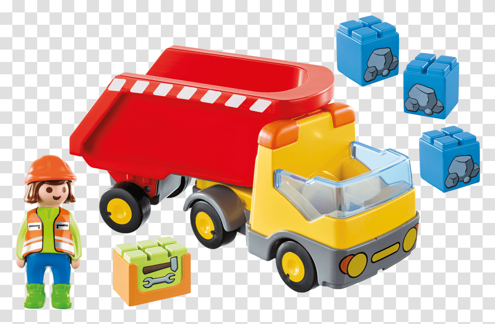 Dump Truck Playmobil 70126, Toy, Carriage, Vehicle, Transportation Transparent Png
