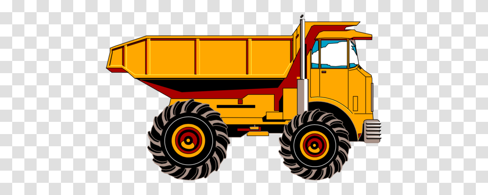 Dump Truck Semi Trailer Crane, Tractor, Vehicle, Transportation, Bulldozer Transparent Png