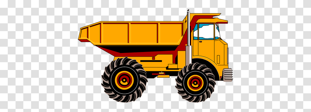 Dump Truck, Tractor, Vehicle, Transportation, Bulldozer Transparent Png