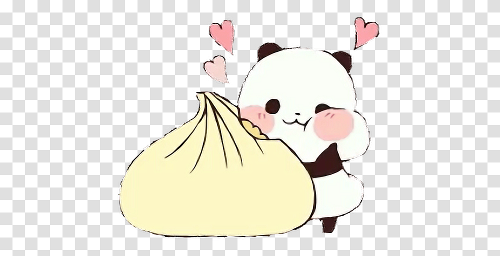 Dumpling Panda Kawaii Freetoedit Kawaii Dumpling, Food, Bag, Sweets, Confectionery Transparent Png