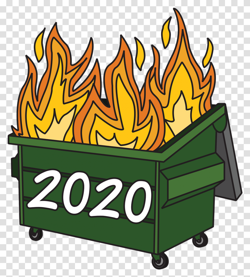 Dumpster Fire Flames Garbage Free Vector Graphic On Pixabay 2020 Sticker, Food, Bbq, Text Transparent Png