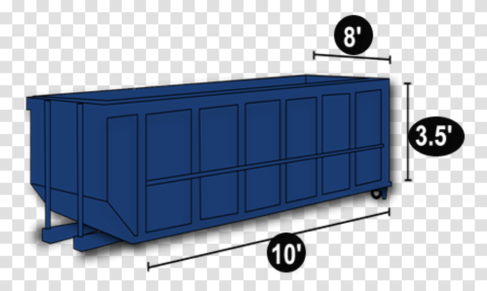 Dumpster Horizontal, Shipping Container, Plot, Freight Car, Vehicle Transparent Png