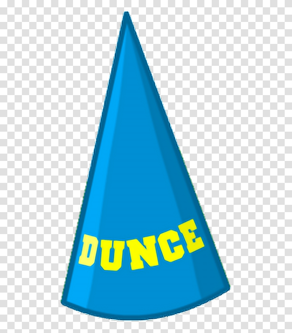 Dunce Hat Duncehat Blue Ftestickers Triangle, Apparel, Party Hat Transparent Png