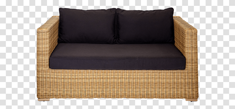 Dune Two Seater Sofa With Black Cushions Loveseat, Couch, Furniture, Home Decor, Pillow Transparent Png