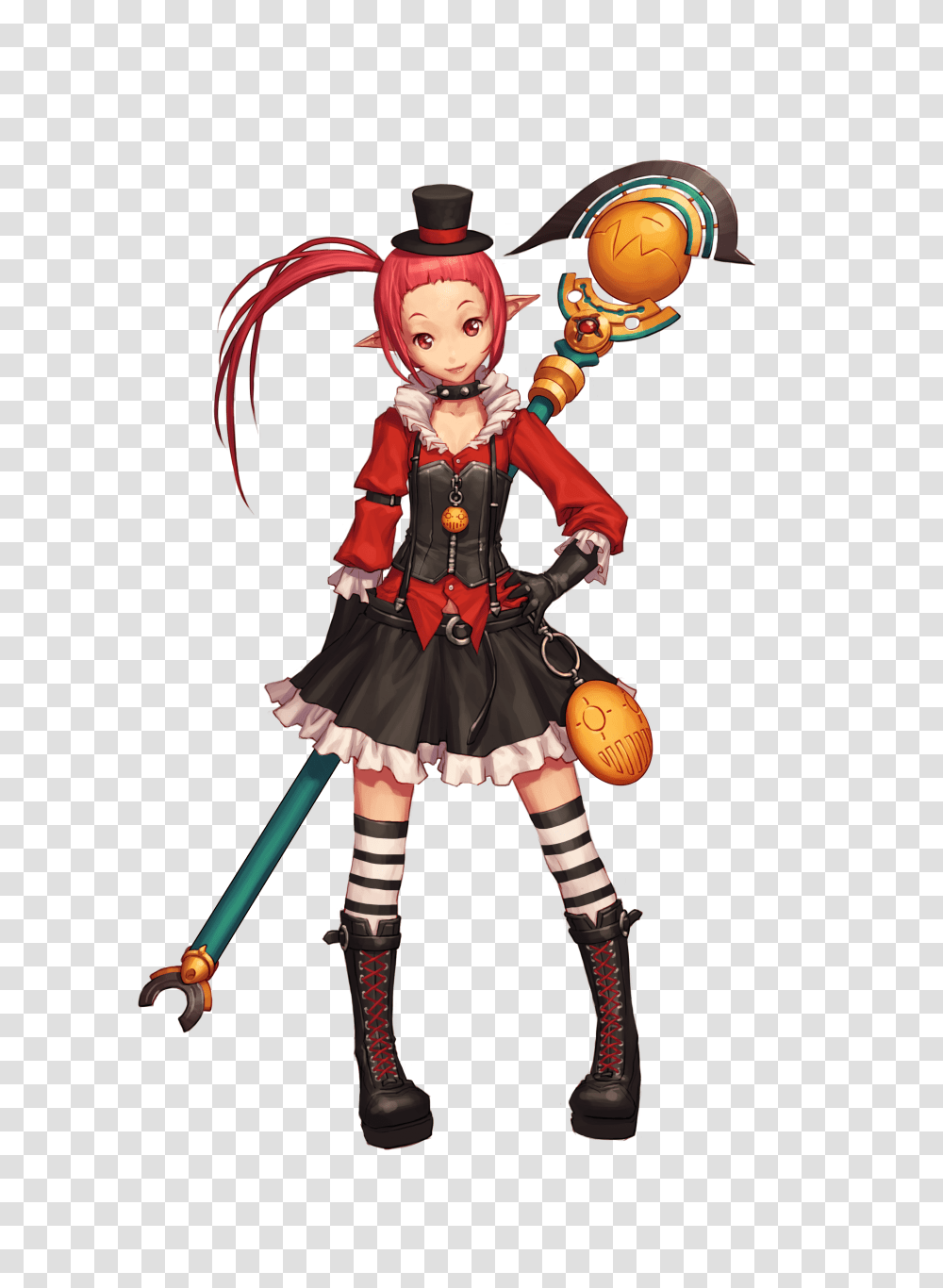 Dungeon Fighter Elf Pointy Ears Thighhighs, Toy, Person, Human, Samurai Transparent Png