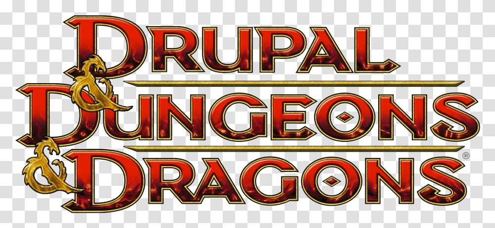 Dungeons Dragons Drupal Logo Dungeons And Dragons, Word, Text, Alphabet, Light Transparent Png
