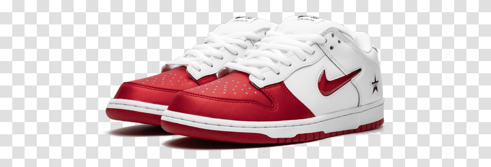 Dunk Low Supreme Red, Shoe, Footwear, Apparel Transparent Png