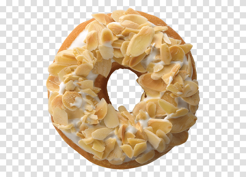 Dunkin Donuts Almond Donut, Bread, Food, Sweets, Confectionery Transparent Png