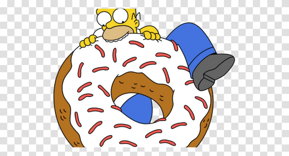 Dunkin Donuts Clipart Simpson Donut Homero Comiendo Donut Vector, Cream, Dessert, Food, Icing Transparent Png