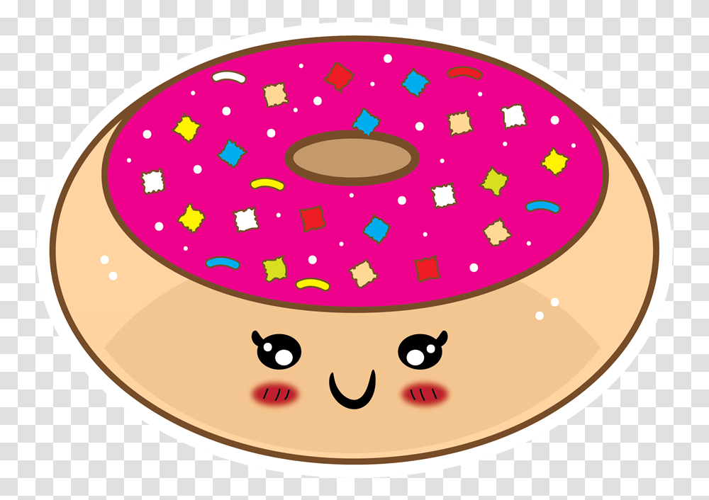 Dunkin Donuts Clipart Tumblr Cartoon Doughnuts Cute Clipart, Pastry, Dessert, Food, Icing Transparent Png