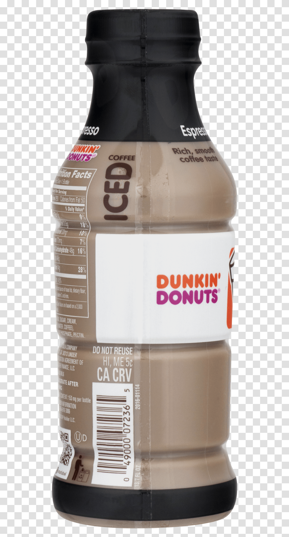 Dunkin Donuts Coffee, Beverage, Plant, Bottle, Milk Transparent Png