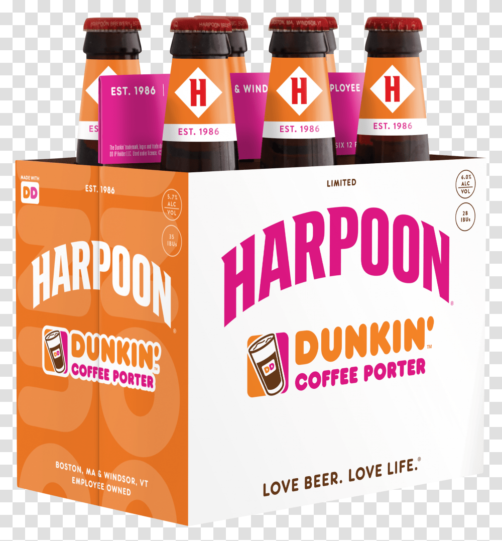 Dunkin Donuts Coffee Porter, Label, Beer, Alcohol Transparent Png