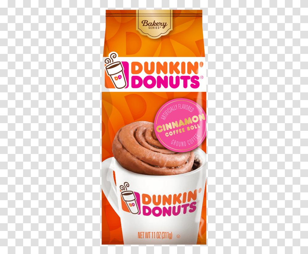 Dunkin Donuts Hazelnut Coffee, Dessert, Food, Poster, Advertisement Transparent Png