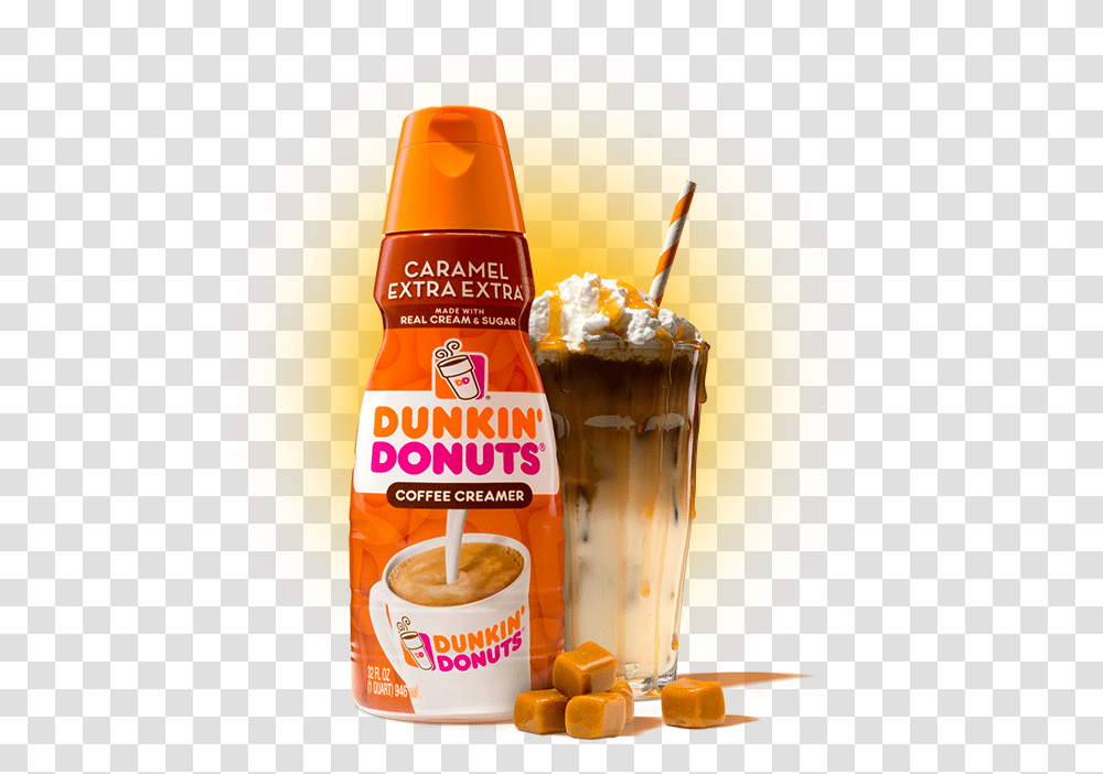 Dunkin Donuts Vanilla Extra Extra Creamer, Milk, Beverage, Juice, Dessert Transparent Png
