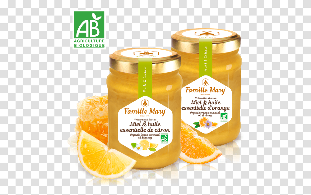 Duo De Miel Bio Aux Agrumes Honey, Orange, Citrus Fruit, Plant, Food Transparent Png