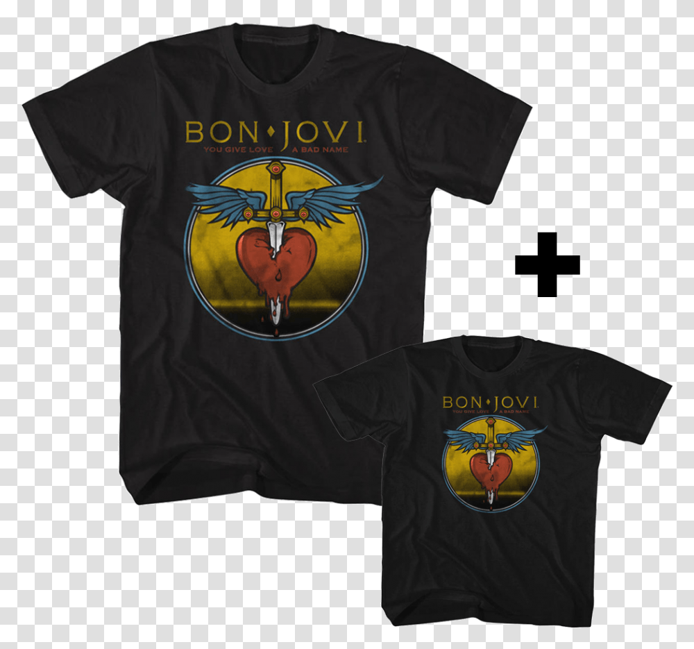 Duo Rockset Bon Jovi Kids Papa T Poison Tshirt, Clothing, Apparel, T-Shirt Transparent Png