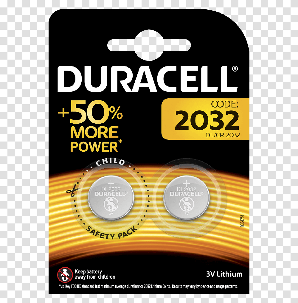 Duracell 2032 Battery, Advertisement, Flyer, Poster Transparent Png