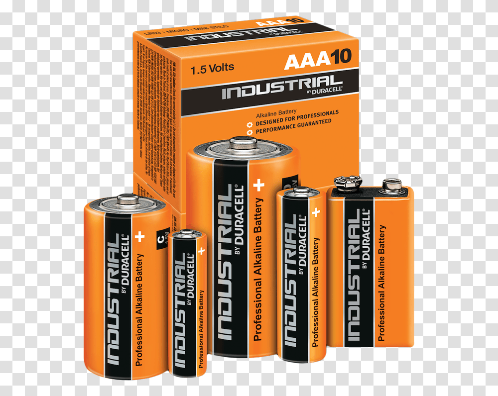 Duracell Industrial Batteries 9 Volt Download Industrial Duracell Batteries, Tin, Can, Aluminium, Cylinder Transparent Png