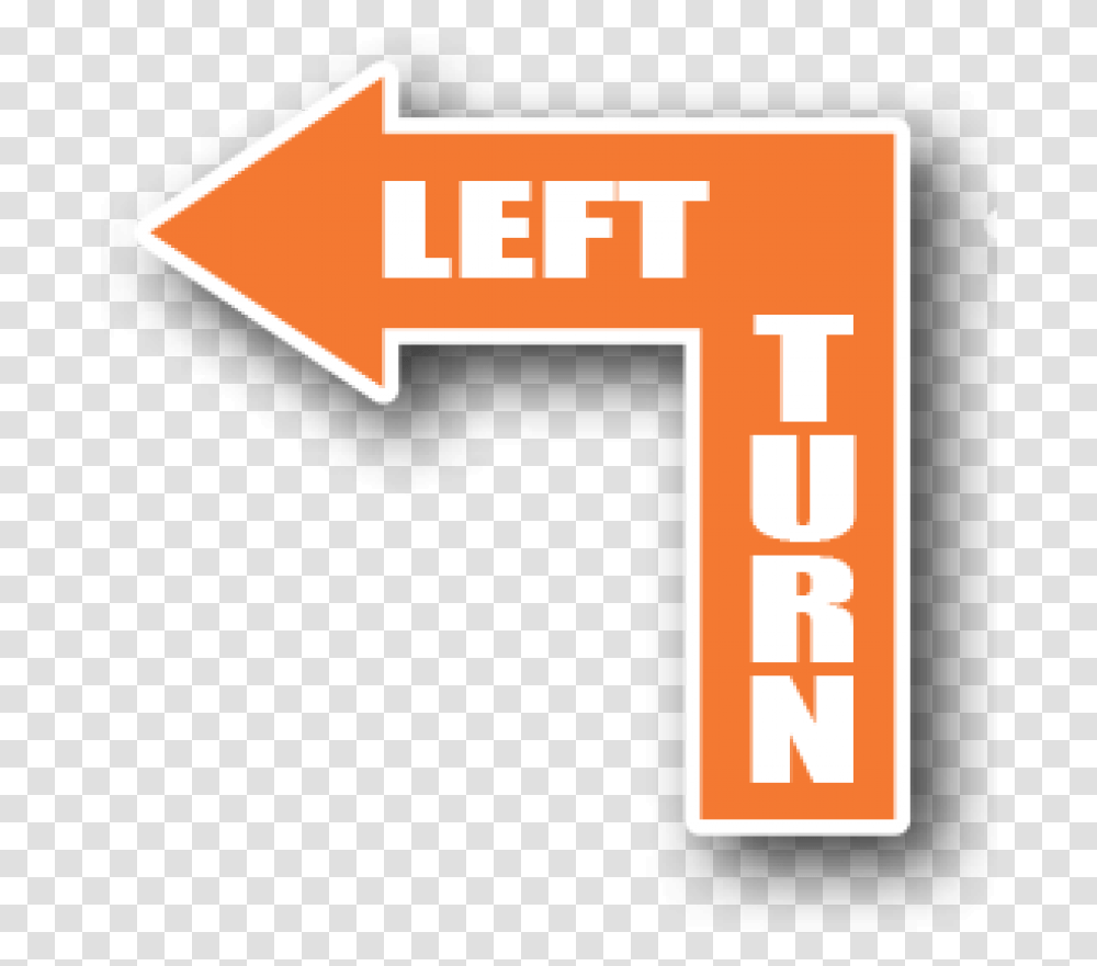Durastripe Floor Marking Orange Directional Arrow Arrow Sign Left Turn, Number, Logo Transparent Png