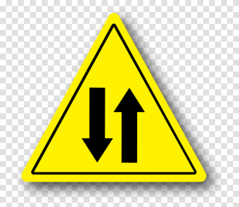 Durastripe Yellow Triangle With Double Arrow Safety Yellow Triangle Safety Sign Transparent Png