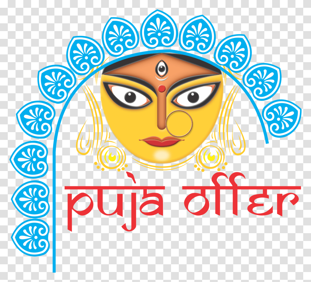 Durga Durga Puja Banner Design, Poster, Advertisement Transparent Png