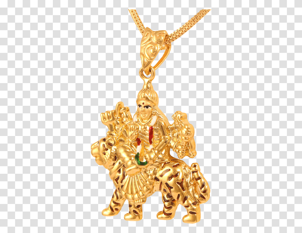 Durga Ji Gold Pendant, Treasure Transparent Png