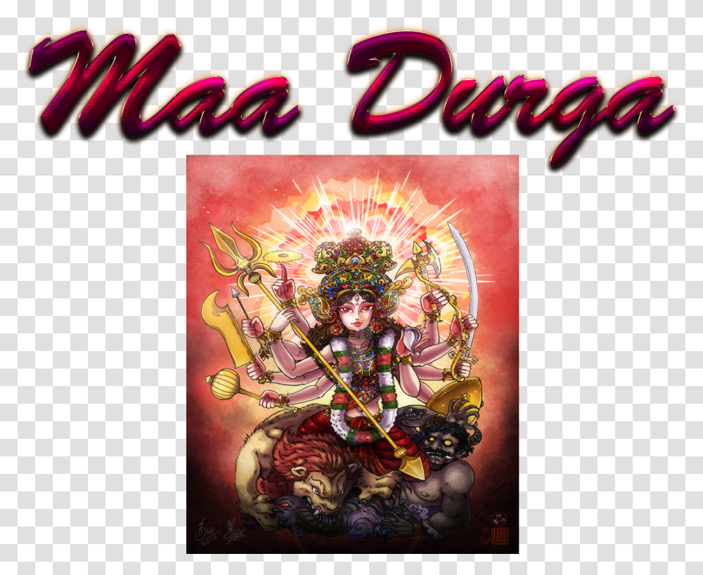 Durga Maa Durga Devi Durga Maa Digital Painting, Person, Crowd, Performer, Carnival Transparent Png