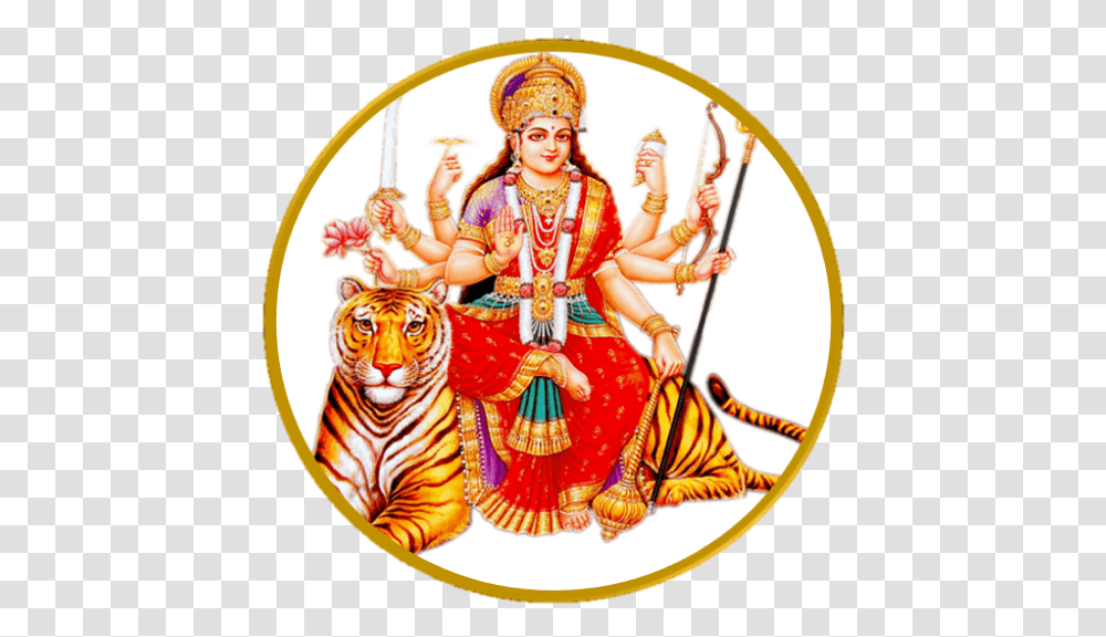 Durga Maa, Tiger, Person, Diwali Transparent Png