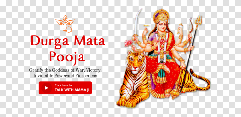 Durga Mata Pooja In Melbourne Sheran Wali Mata, Tiger, Person, Leisure Activities, Crowd Transparent Png