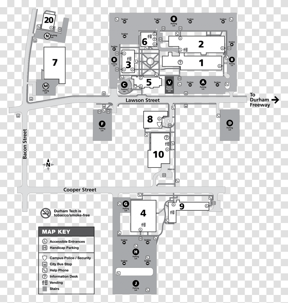 Durham Tech Main Campusmap Durham Technical Community College Campus, Plan, Plot, Diagram, Floor Plan Transparent Png